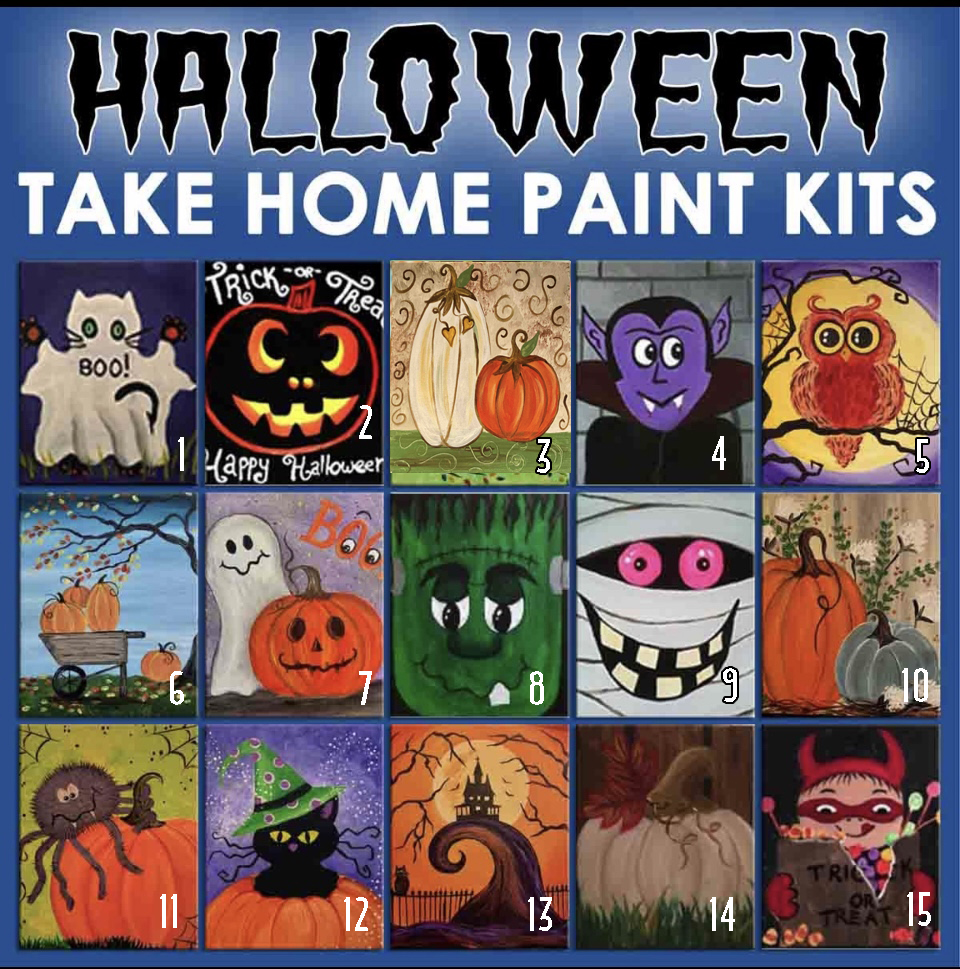 Paint and Sip Kits at Home & Video Lesson, Paint Party, Painting Kit, Sip  and Paint, DIY Crafts, Paint By Number, Home Decor, Halloween Present, Halloween Paint Party