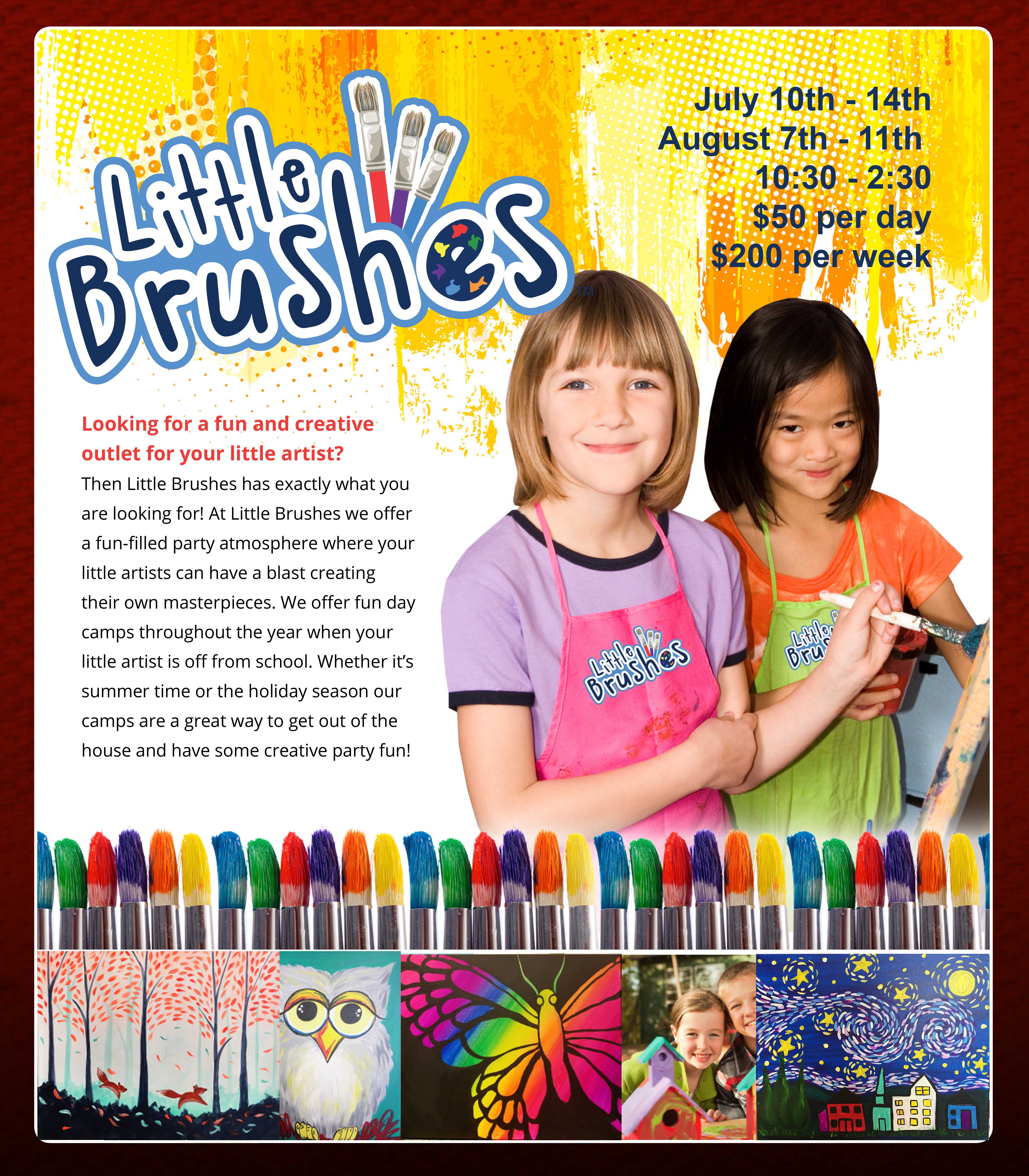 Little Brushes Kid's Camps at Pinot's Palette