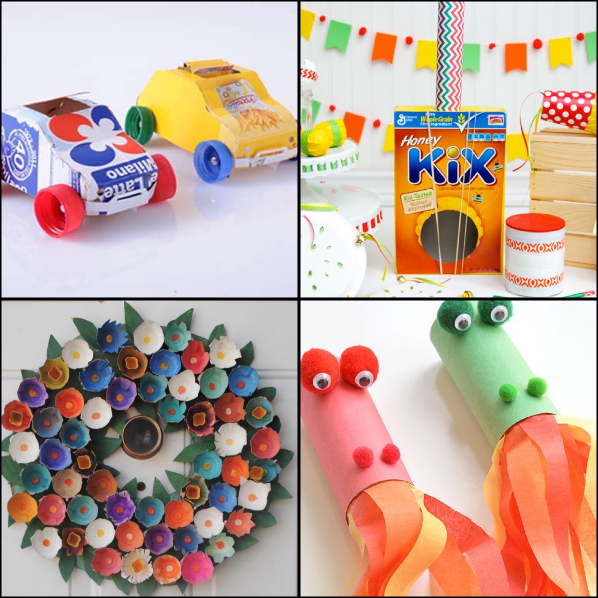 Recycled Craft Ideas: Use Recycled Materials to Make Simple and Funny Toys  with Your Kids