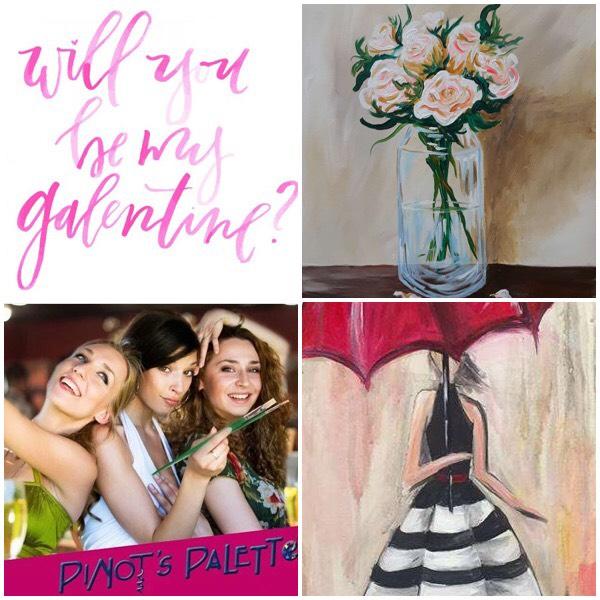 Celebrate GALENTINE’S DAY With A Painting And Wine Class!!!