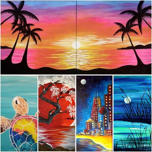 Paint and Sip Wine Painting Parties - Paint Night Fun