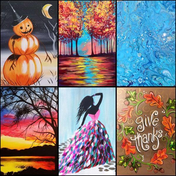 Our October Calendar is FULL Of Amazing Paintings! Join Us For Some Of Them and Bring Your Friends! 