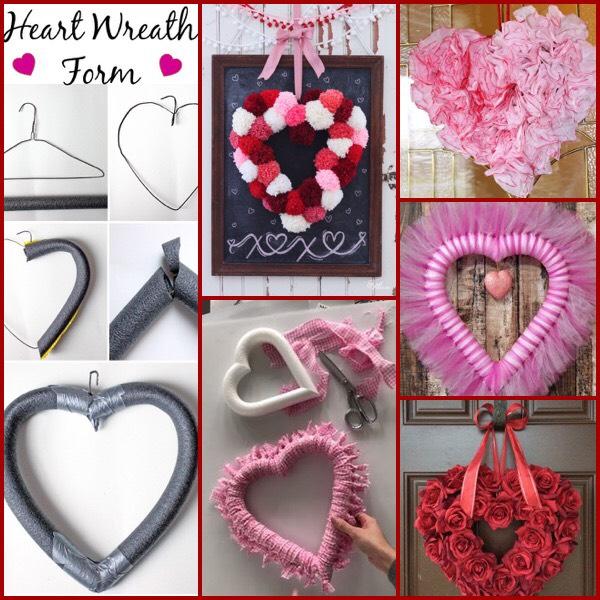 Heart Wooden Wreath Blanks Valentines Crafts