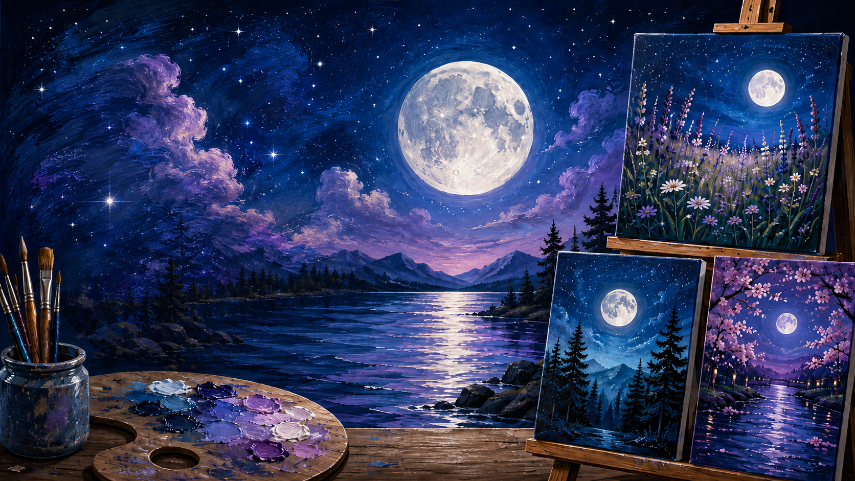 Why Are We Drawn to Moonlit Paintings?