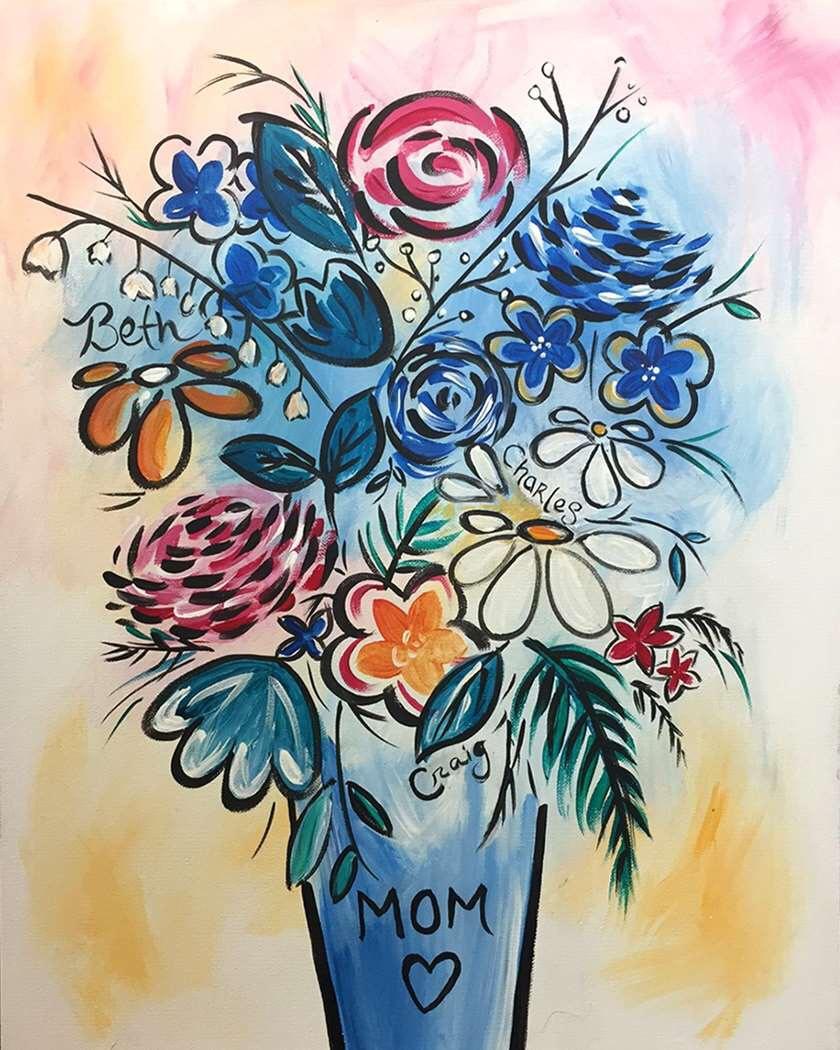 Celebrate ‘Mom' With A Fun Painting And Wine Class This Mother’s Day! 