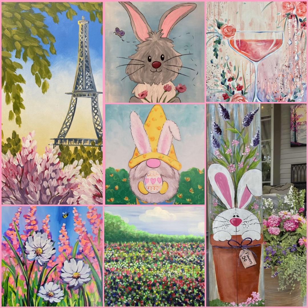 Spring Fever At Pinot’s Palette: Easter Artwork, & Gorgeous Spring Paintings! 