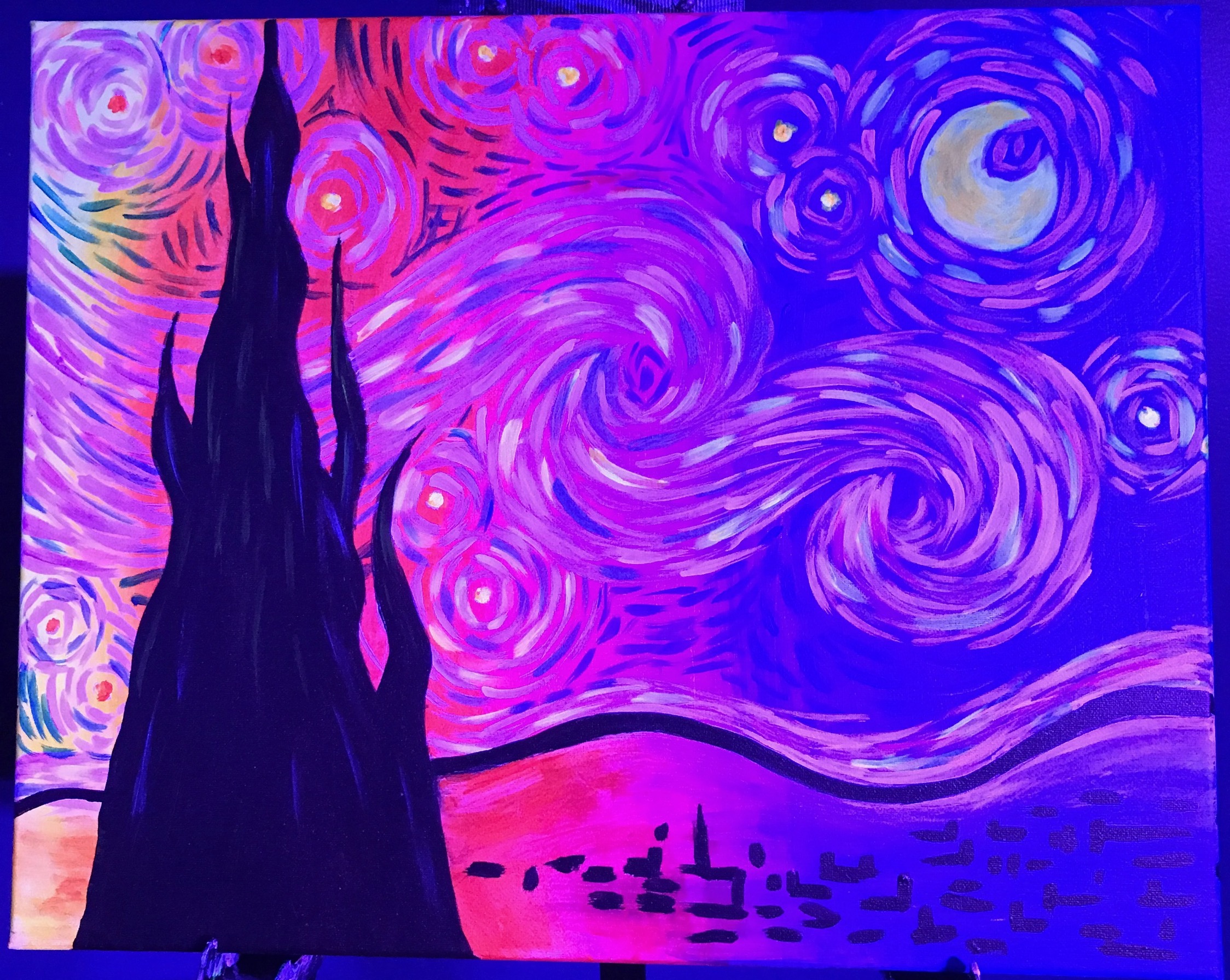 Check out our Black Light Painting Pinot's Palette