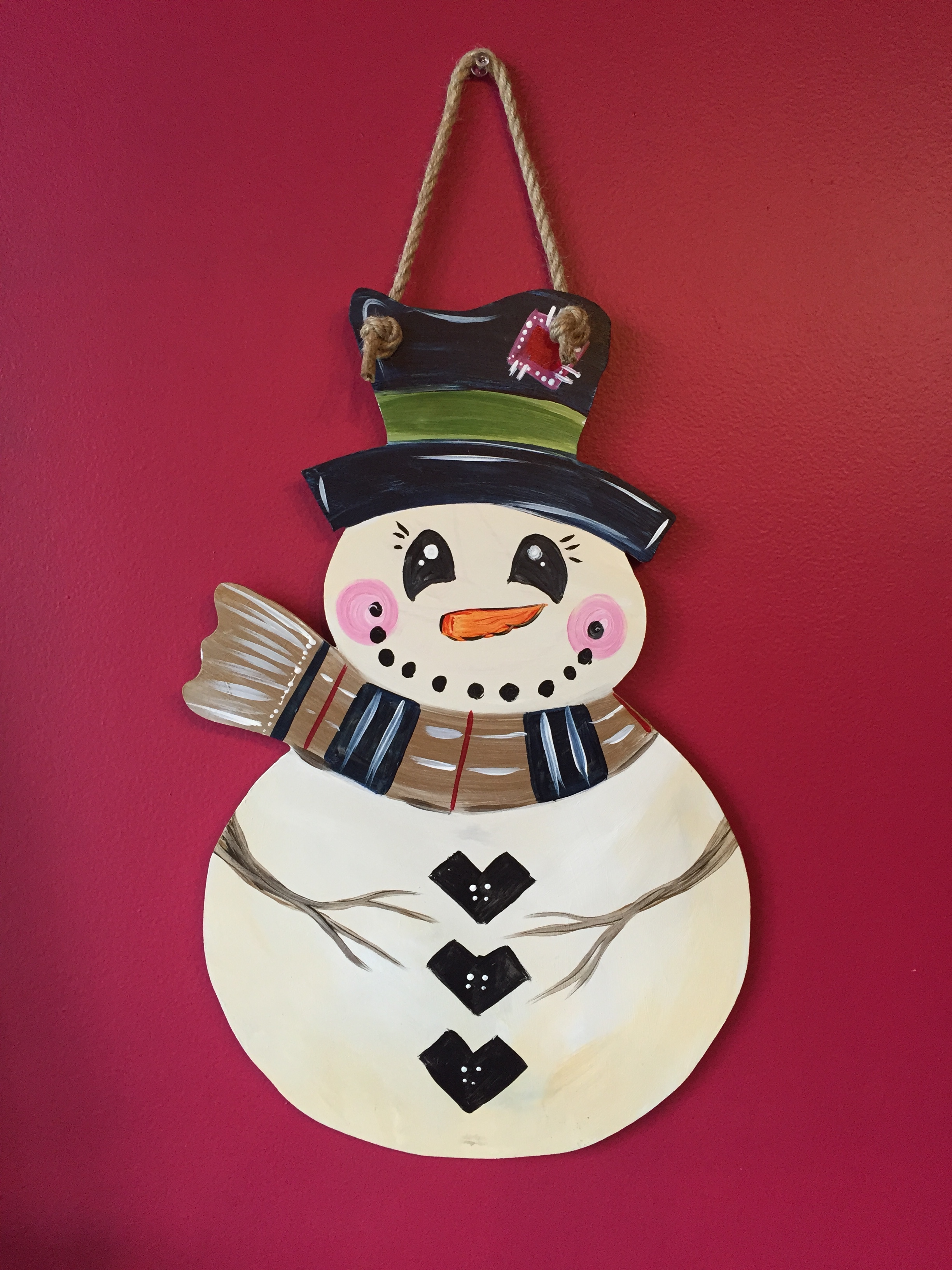 Custom Door Hanger - Snowman