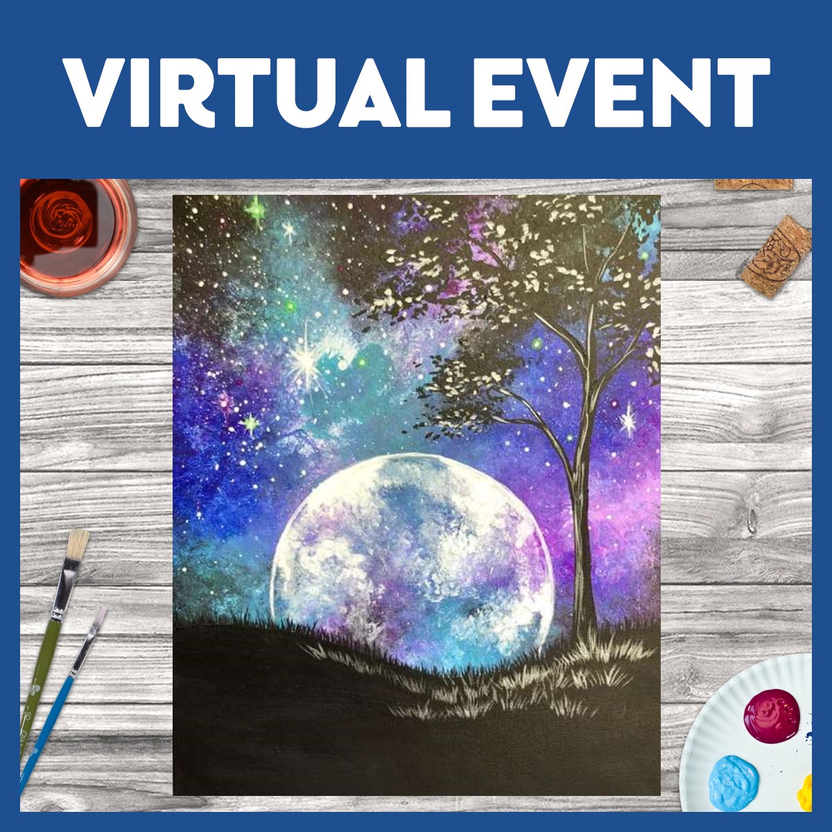 LIVE INTERACTIVE VIRTUAL CLASS - PAINTING KIT INCLUDED