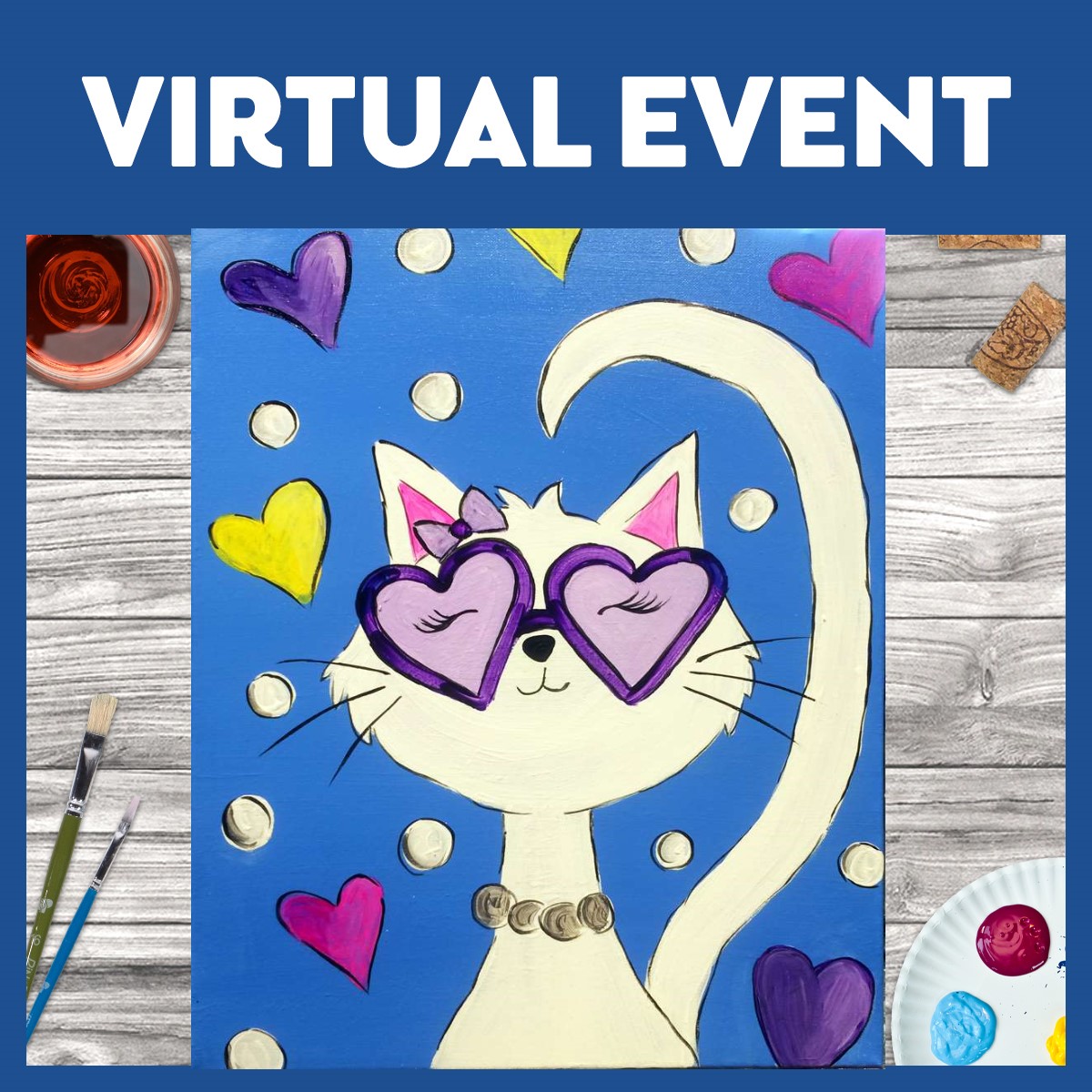 ALL AGES! LIVE INTERACTIVE VIRTUAL CLASS FROM OUR STUDIO - PAINTING KIT INCLUDED