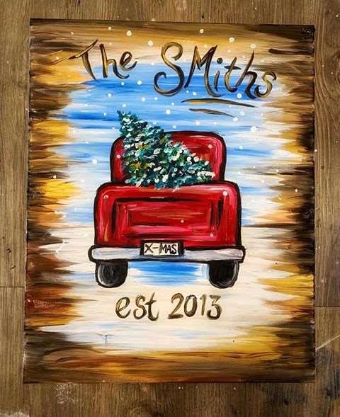 Little Red Truck- Canvas 
