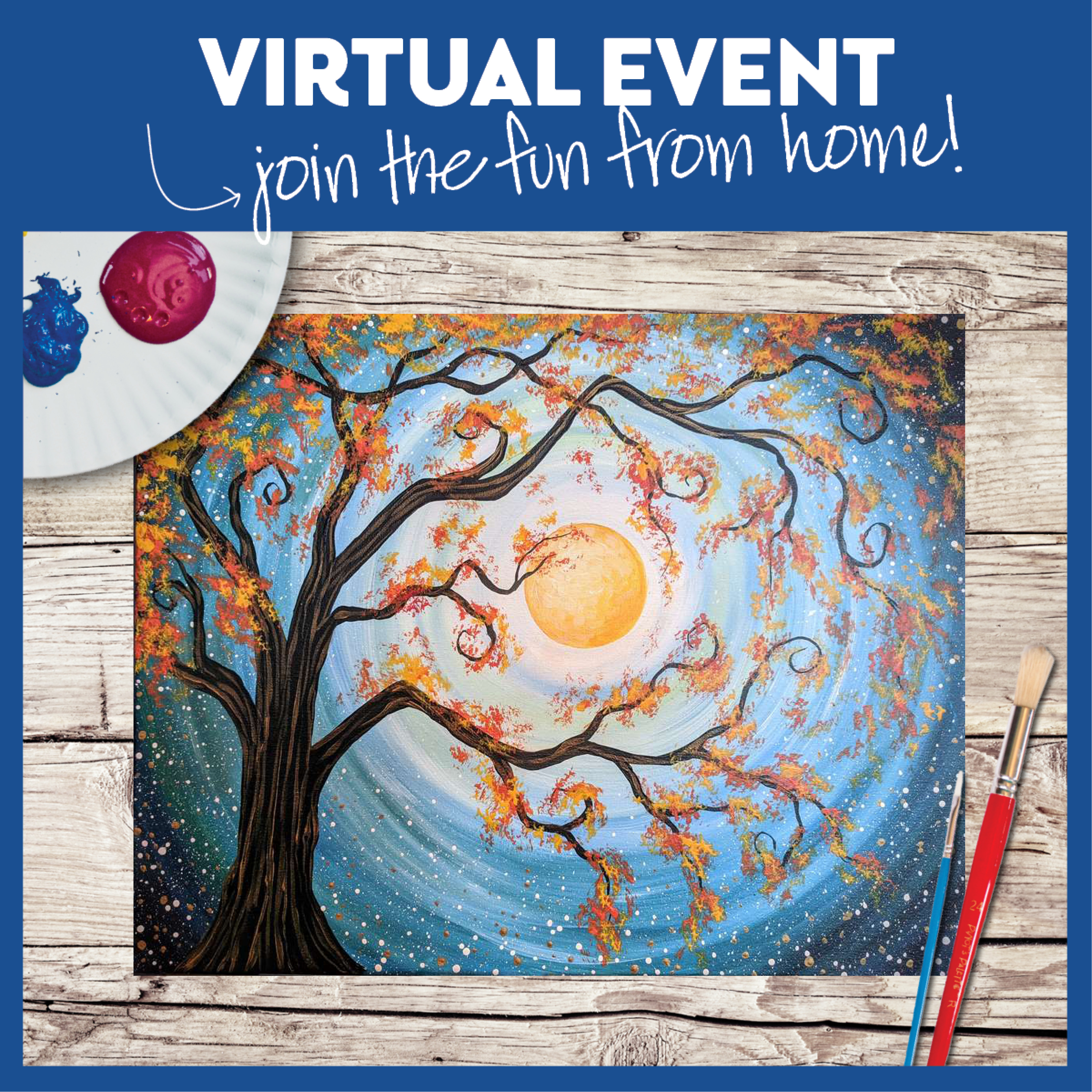 LIVE INTERACTIVE VIRTUAL CLASS - PAINTING KIT INCLUDED