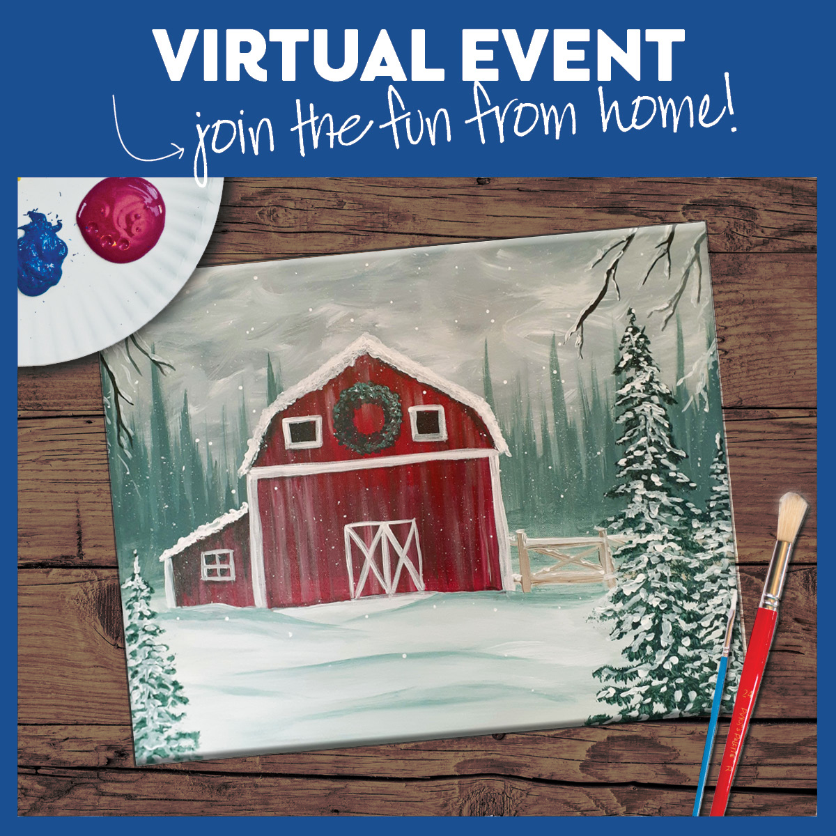 LIVE INTERACTIVE VIRTUAL CLASS - PAINTING KIT INCLUDED