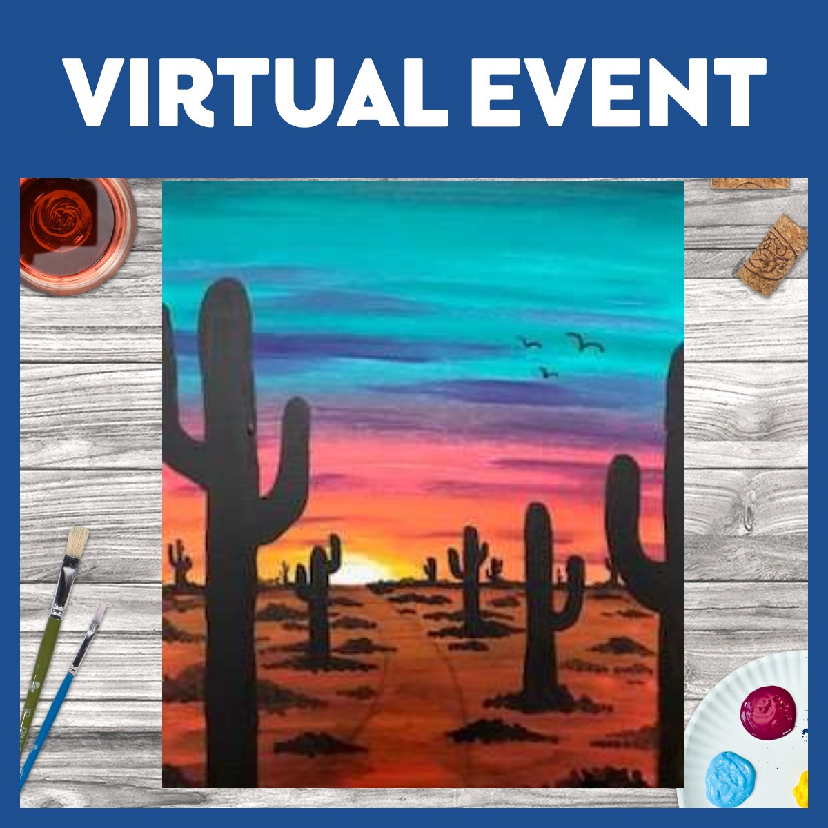 LIVE INTERACTIVE VIRTUAL CLASS - PAINTING KIT INCLUDED