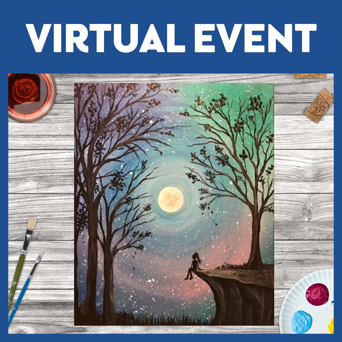 LIVE INTERACTIVE VIRTUAL CLASS - PAINTING KIT INCLUDED