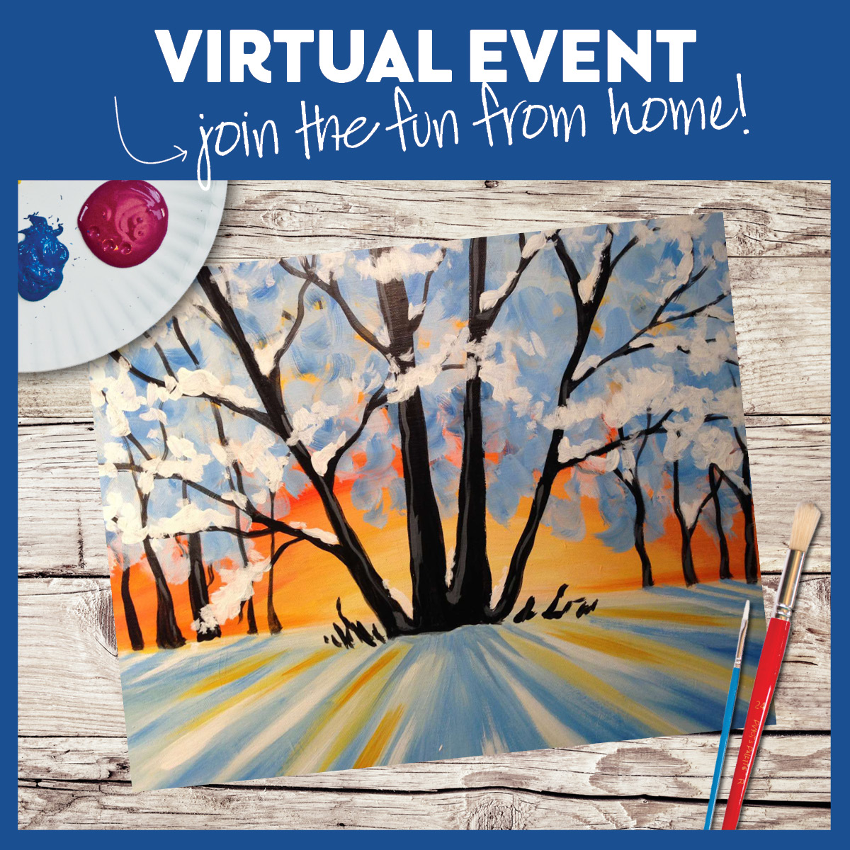 LIVE INTERACTIVE VIRTUAL CLASS - PAINTING KIT INCLUDED