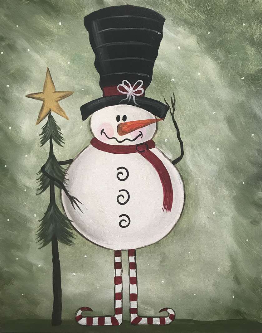 Folk Art Snowman