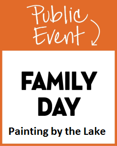 Family Day - Painting by the Lake