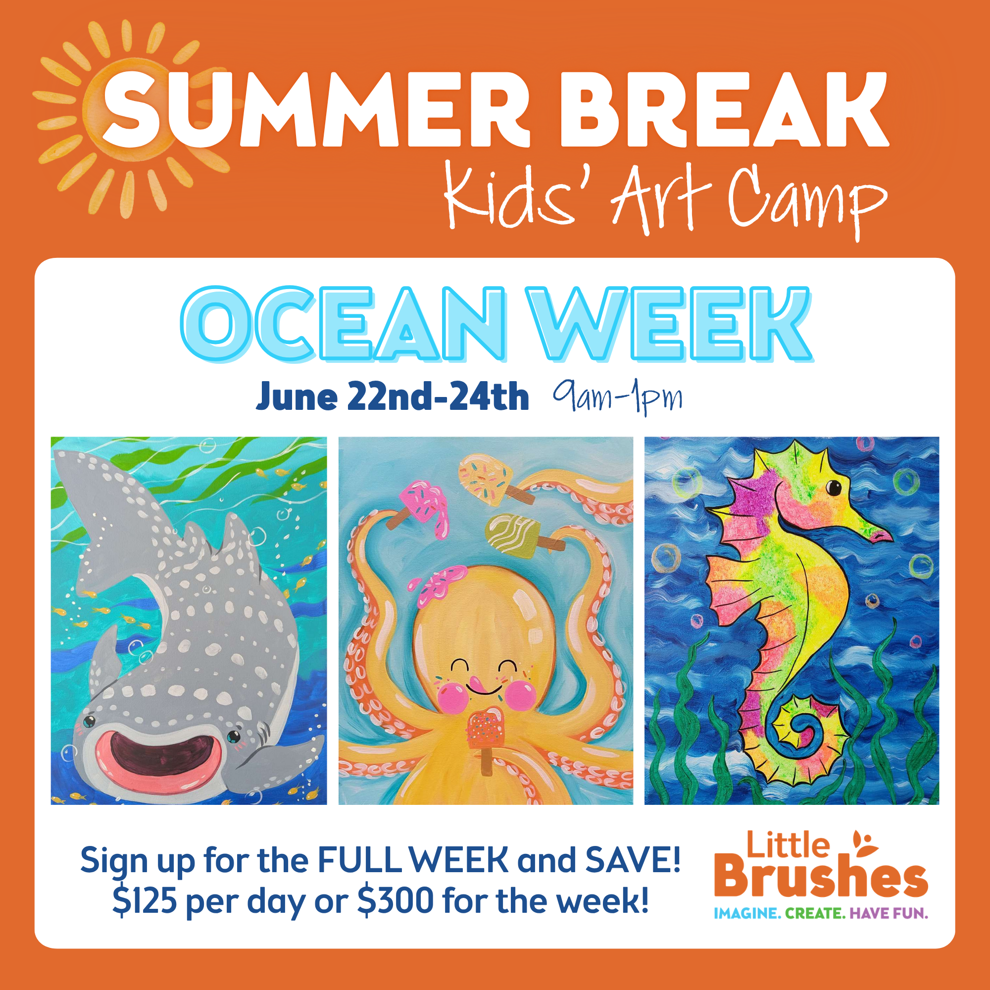 Summer Break Art Camp! 3 Day Camp!