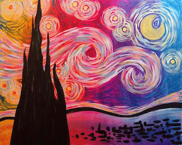 Psychedelic Starry Night