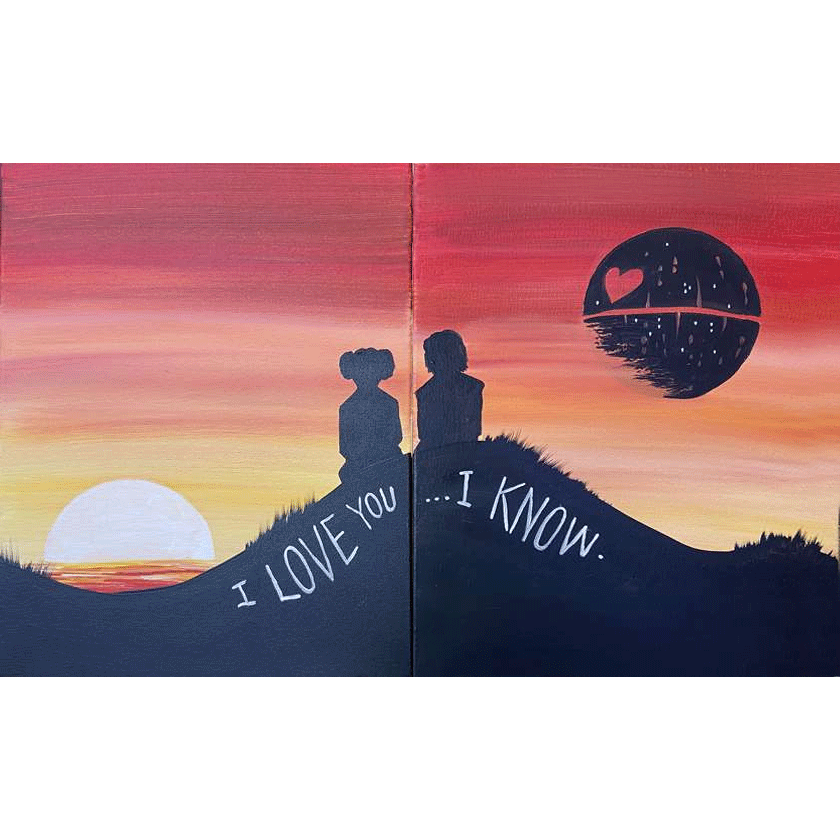 This is the MAY! ❤🎨🥂One Canvas or Two - Make it a Date Night! One Canvas per Painter