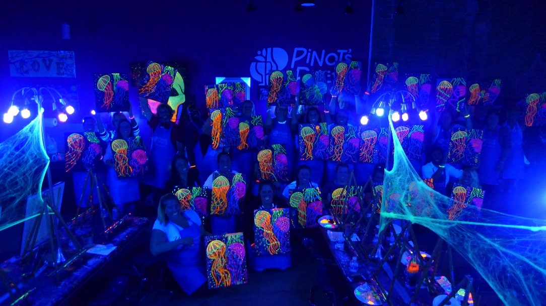 80's Black Light Paint Party - Pinot's Palette