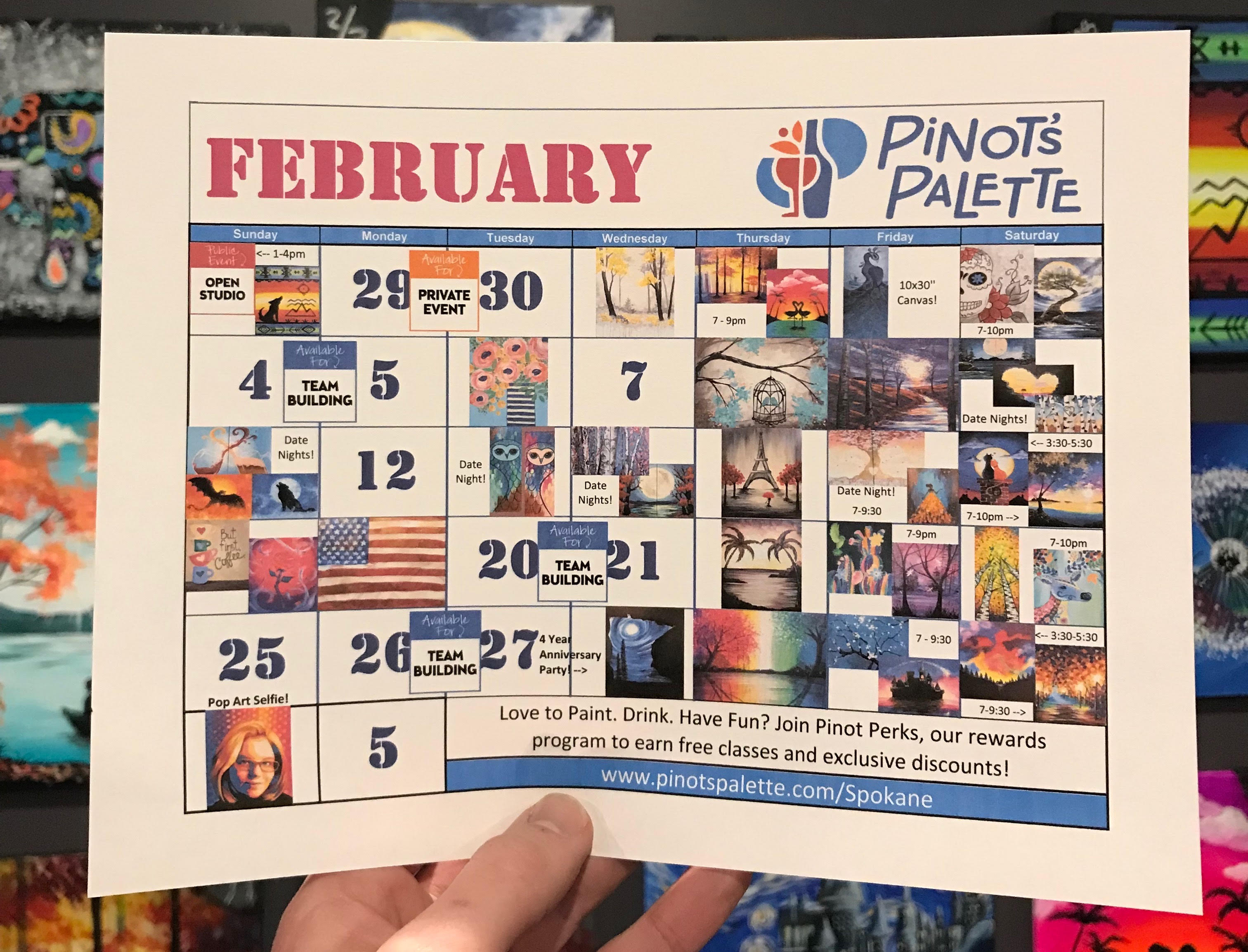 Fall In Love With Pinot's Palette This February