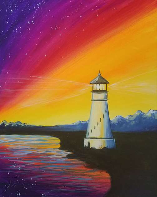 Lighthouse at Sunset