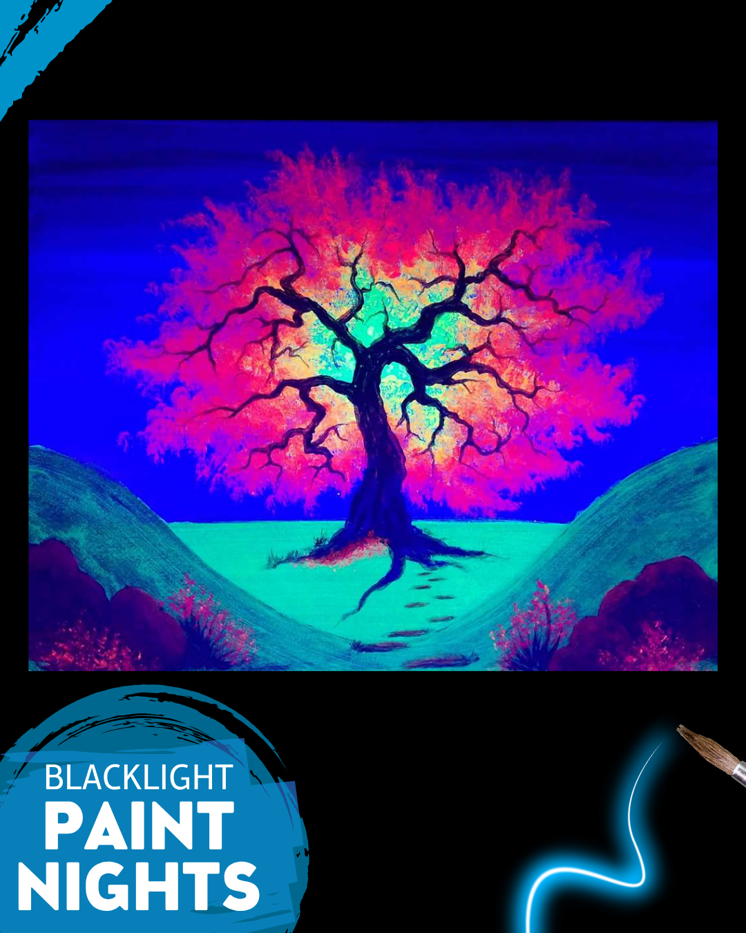 Japanese Maple Aglow (Blacklight)