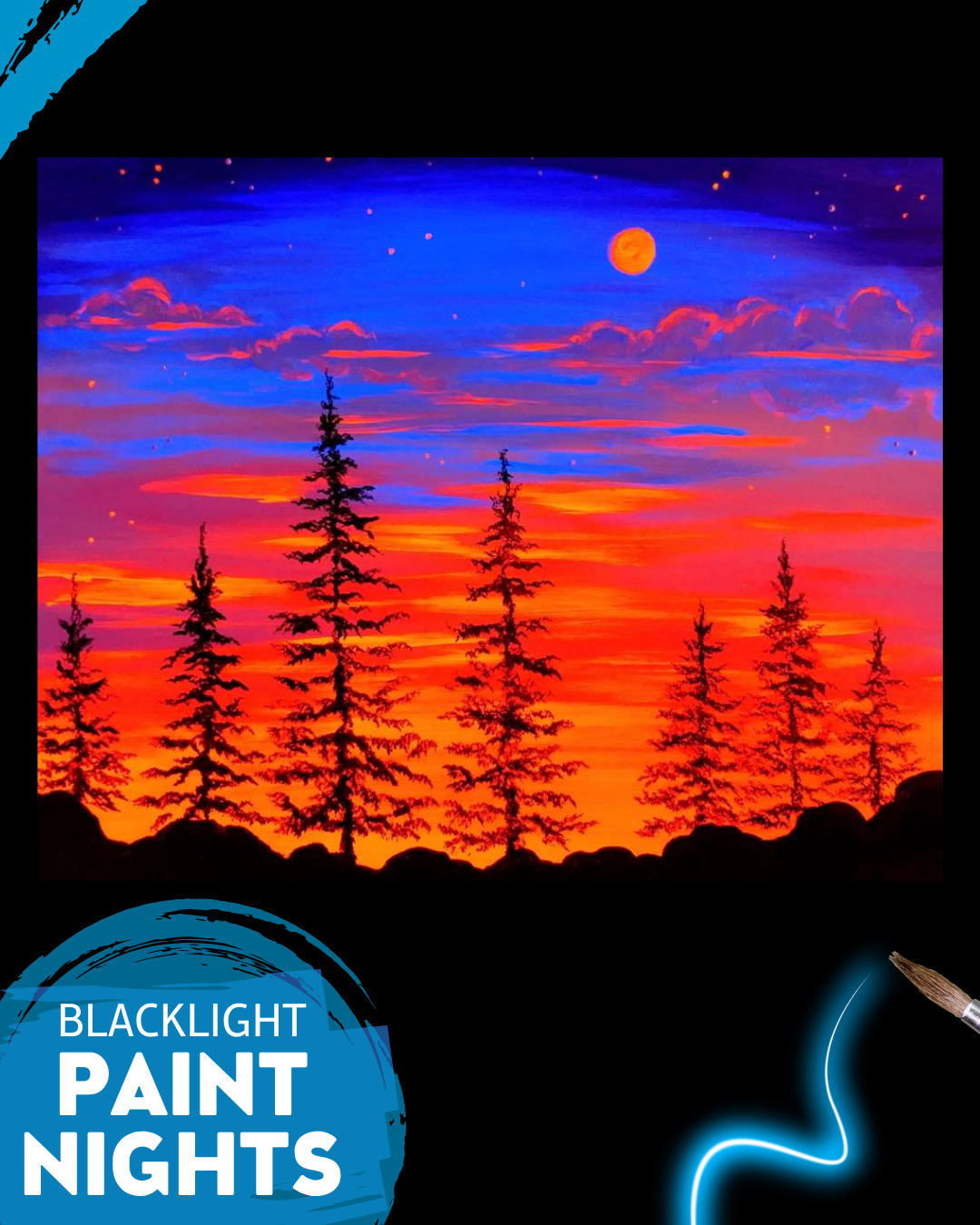 Sunset Moon (under Blacklight)