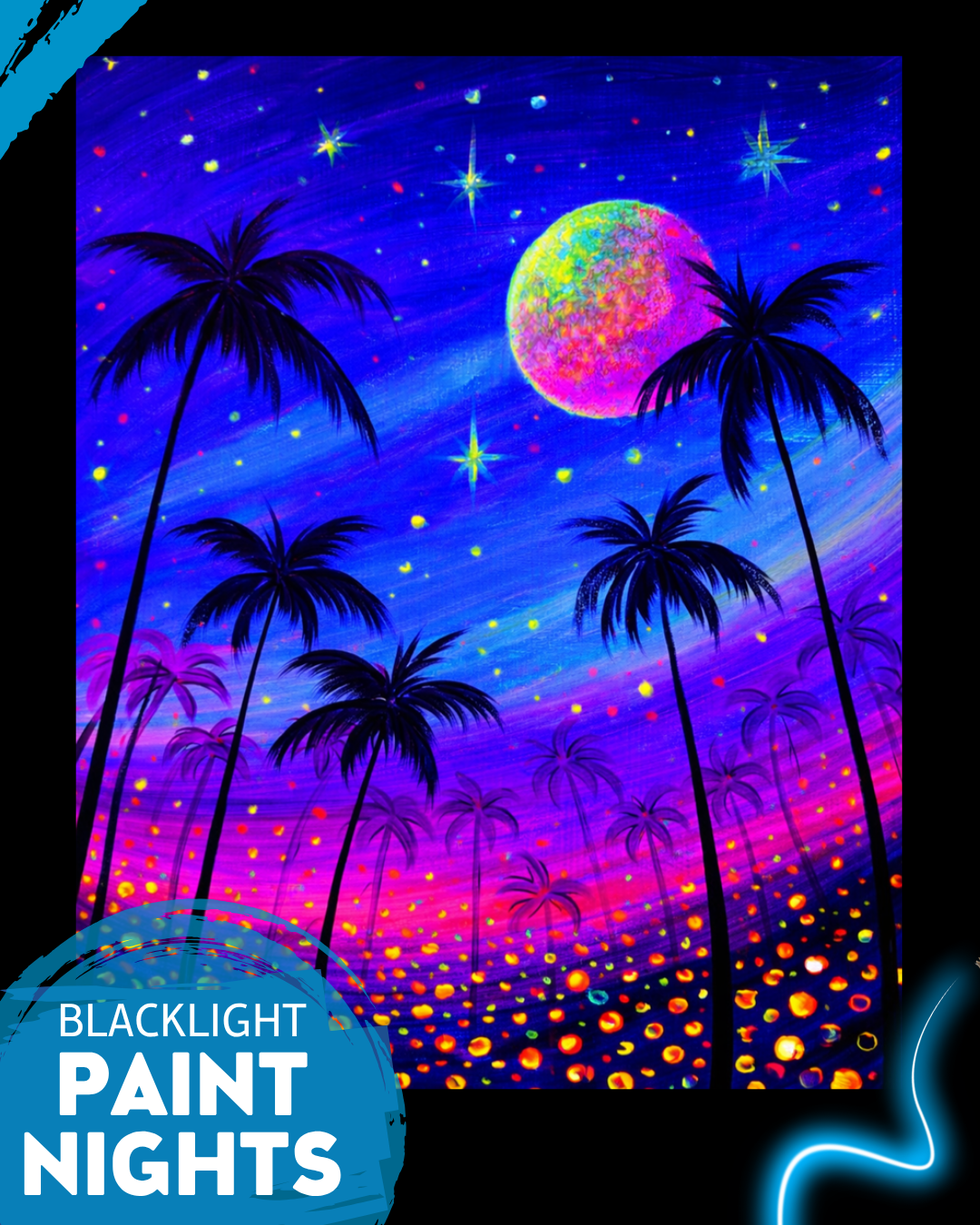 Blacklight Tropical Sunset