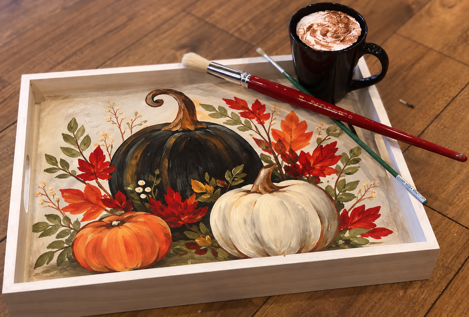 Paint it on a wood tray!