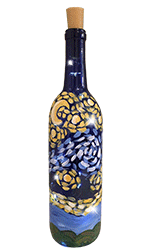 Starry Night Wine Bottle