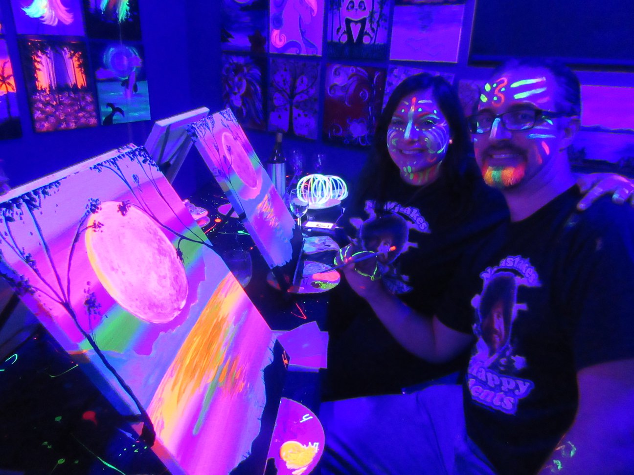 80's Black Light Paint Party - Pinot's Palette