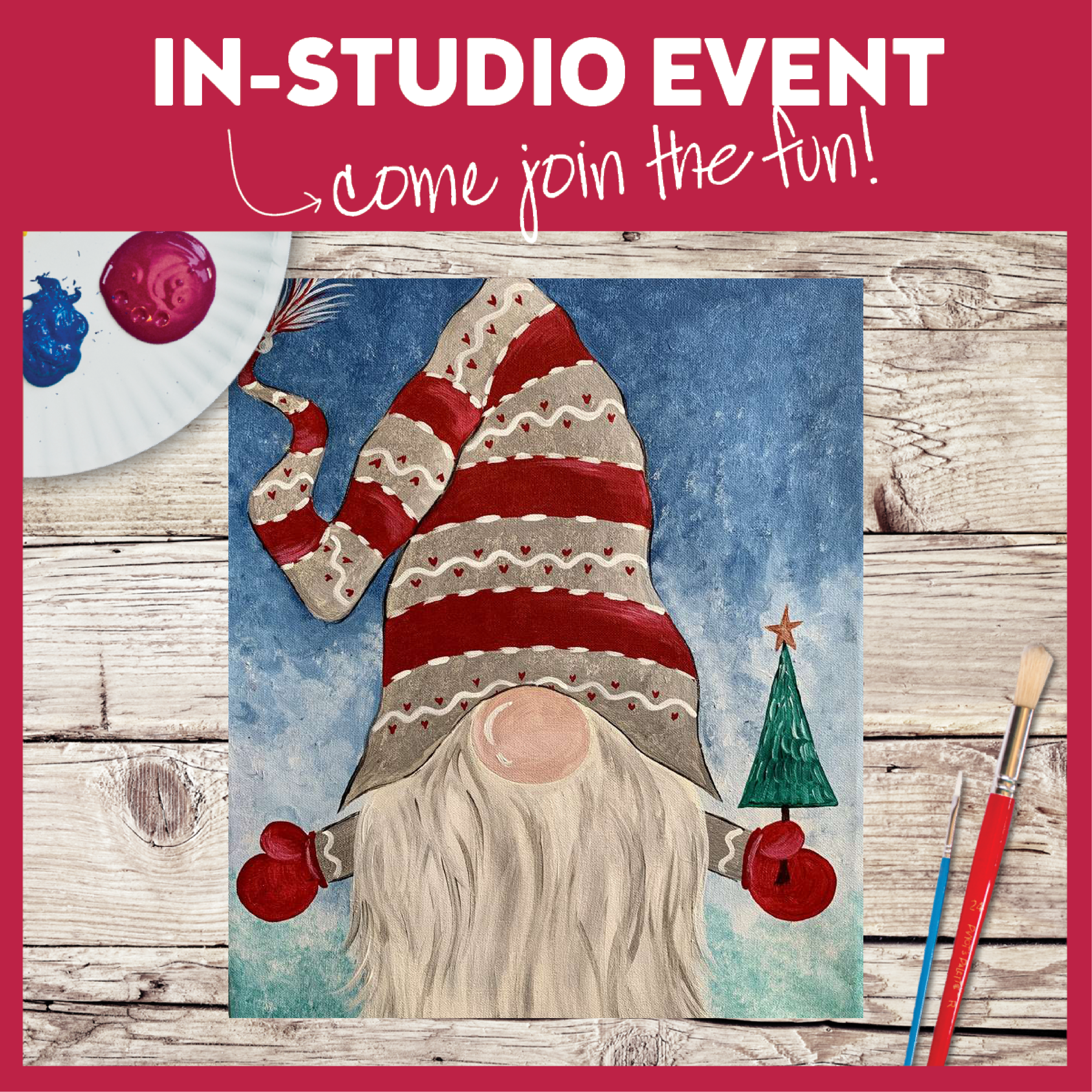 Christmas in July! Paint on the Patio!
