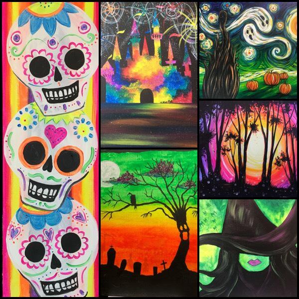 Join Us To Paint Under The Glow Of The Black Lights!!! - Pinot's Palette