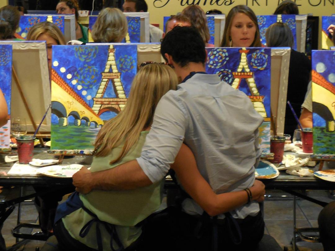 Want A Fun, Intimate Date Night That Won’t Break The Bank?! Find Your Inner-Artist With A Painting & Wine Class! 