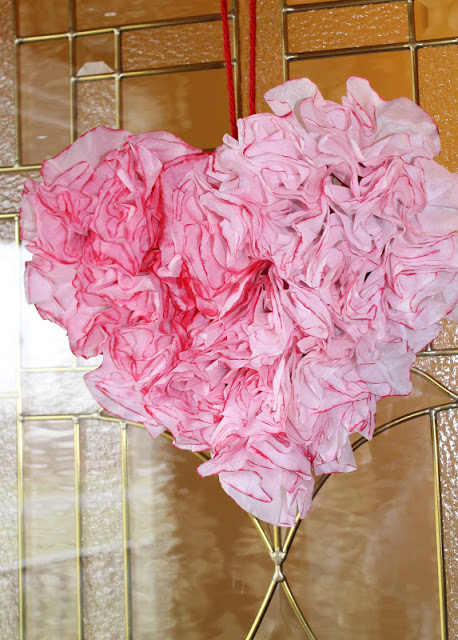 Make A Coffee Filter Heart Wreath Just In Time For Valentine’s Day! 