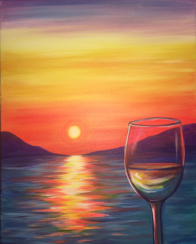 Pinots Palette, Paint and Sip, Date Night, Wine and Fun, Art, Ladies night, Paradise