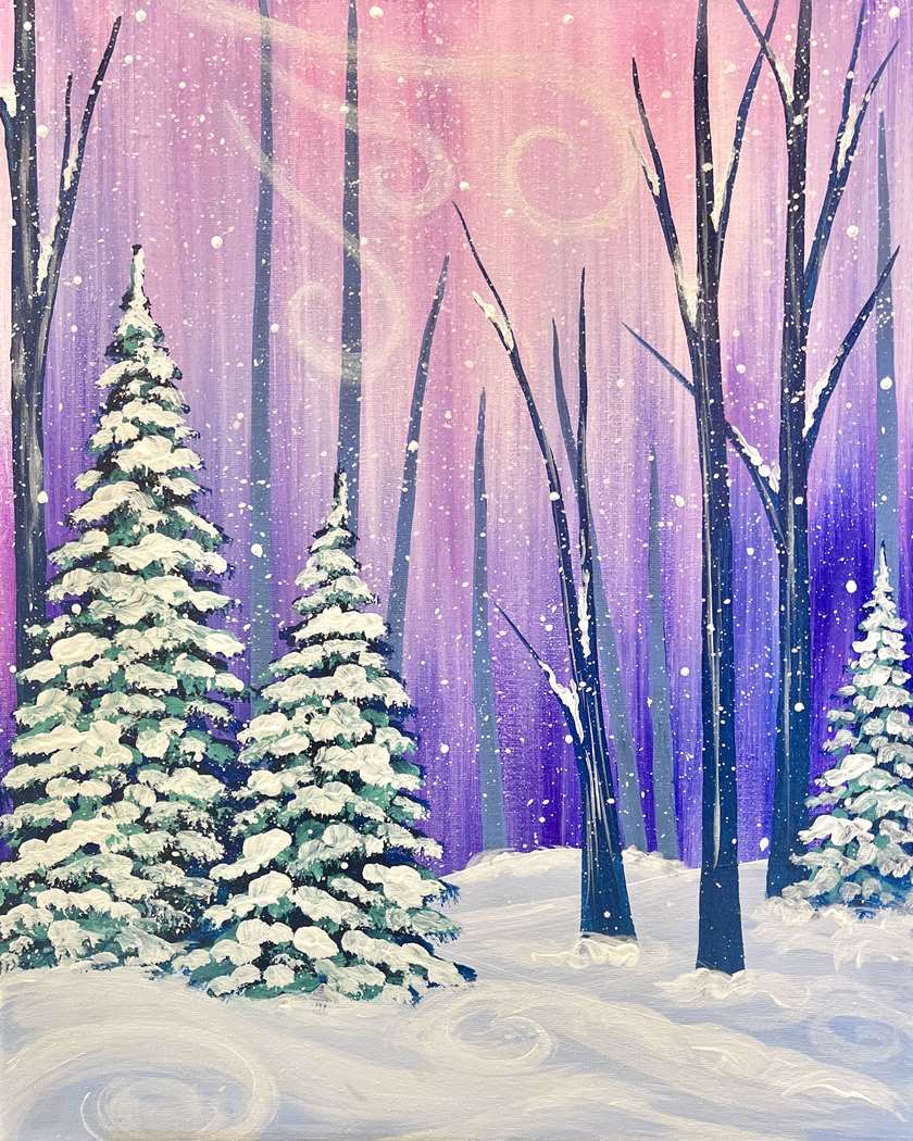 Windswept Winter Woods