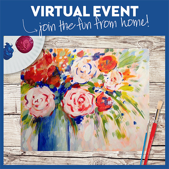 Virtual - Pinot's Poppin Peonies