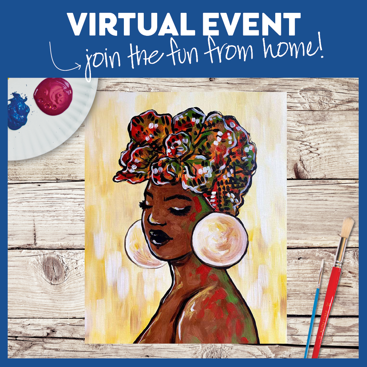 LIVE VIRTUAL CLASS + 7 DAYS ON-DEMAND: RADIANT SOUL - INCLUDES PAINT FROM HOME ART KIT